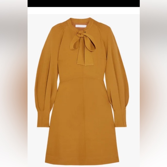 See By Chloe Orange Crepe Dress - Picture 1 of 5
